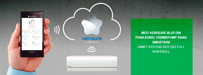 Panasonic värmepump och Verisure