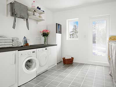 Daikin bergvärme Altherma 3 GEO i tvättstuga
